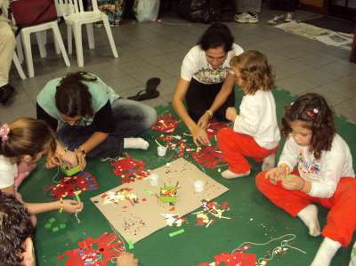 pintando máscaras africanas...